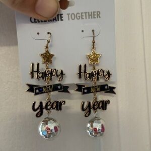 Kohl’s Create Together 2025 disco ball happy New year earrings